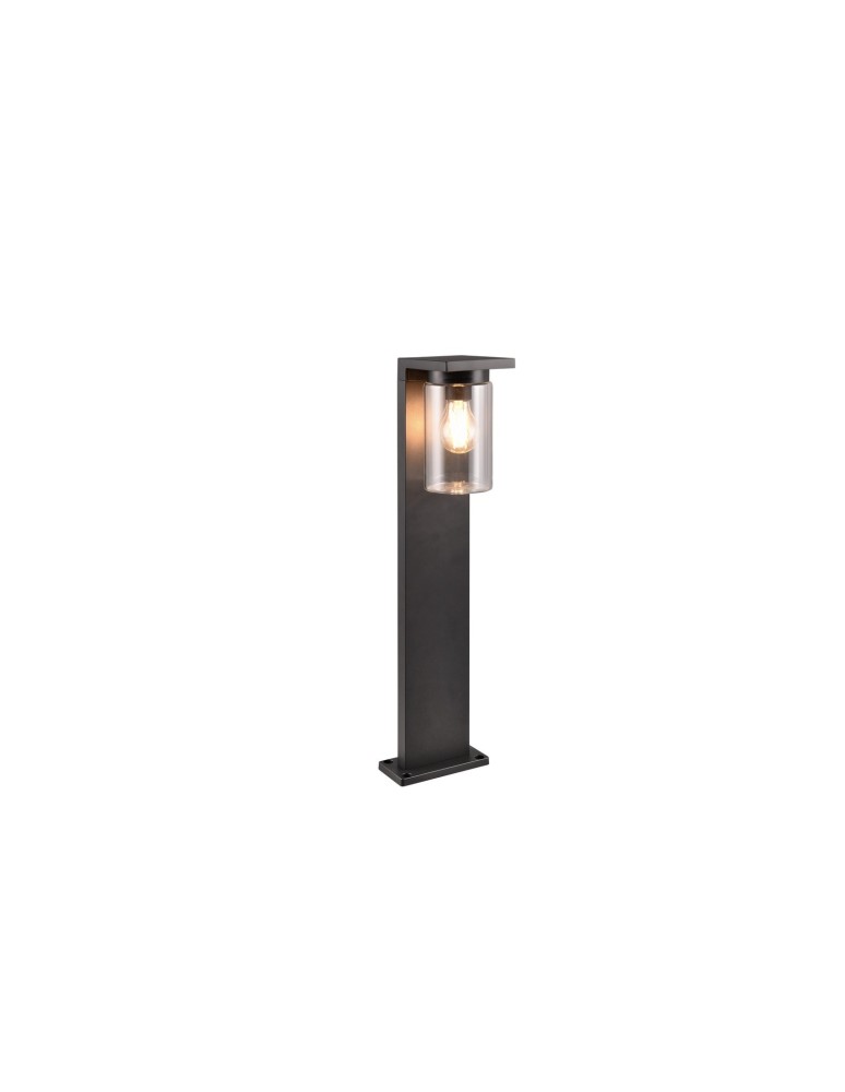 Lampy zewnętrzne z czujnikiem ruchu - Trio ARDILA Czujnik Zmierzchu Zewnętrzna Stojąca 1xE27 max 40W Czarny Mat 511660132 - produkt kolory-swiatla.pl 1