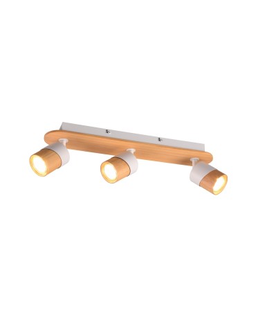 Trio ARUNI Reflektor Sufitowy 3xGU10 max 10W Kolor Drewna 801100331