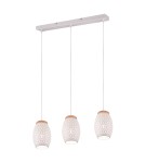 Lampy wiszące na listwie - RL BIDAR Wisząca Nowoczesna 3xE27 max 28W Biały Mat R31573031 - produkt 1