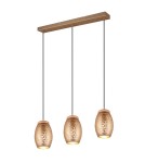 Lampy wiszące na listwie - RL BIDAR Wisząca Nowoczesna 3xE27 max 28W Kawowy R31573065 - produkt 1