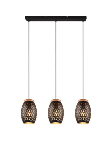 RL BIDAR Wisząca Nowoczesna 3xE27 max 28W Czarny, Złoty R31573080 - product 2