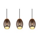 Lampy wiszące na listwie - RL BIDAR Wisząca Nowoczesna 3xE27 max 28W Czarny, Złoty R31573080 - produkt 4