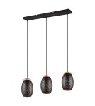 Lampy wiszące na listwie - RL BIDAR Wisząca Nowoczesna 3xE27 max 28W Czarny, Złoty R31573080 - produkt 5