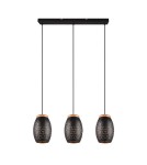 Lampy wiszące na listwie - RL BIDAR Wisząca Nowoczesna 3xE27 max 28W Czarny, Złoty R31573080 - produkt 6