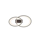 Lampy sufitowe LED - RL MALAGA Sufitowa Nowoczesna 1xLED max 25W 3000K Czarny, Biały R64482134 - product 2