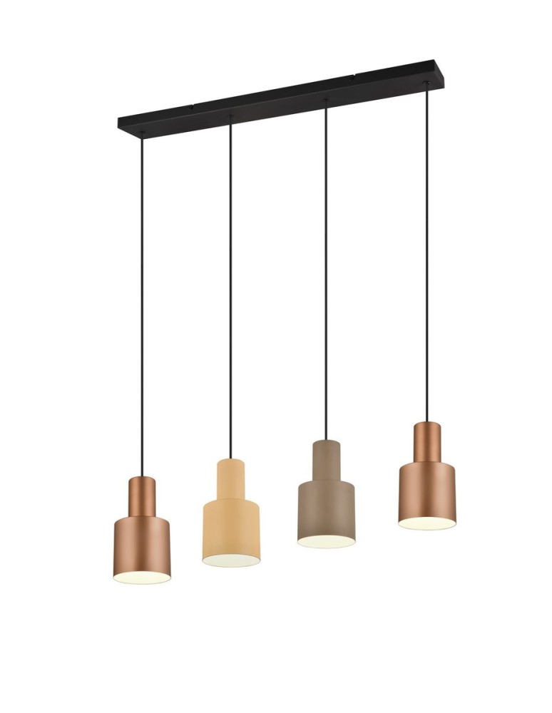 Lampy wiszące na listwie - Trio AGUDO Wisząca Nowoczesna 4xE27 max 40W Multikolor 319400417 - produkt kolory-swiatla.pl 1