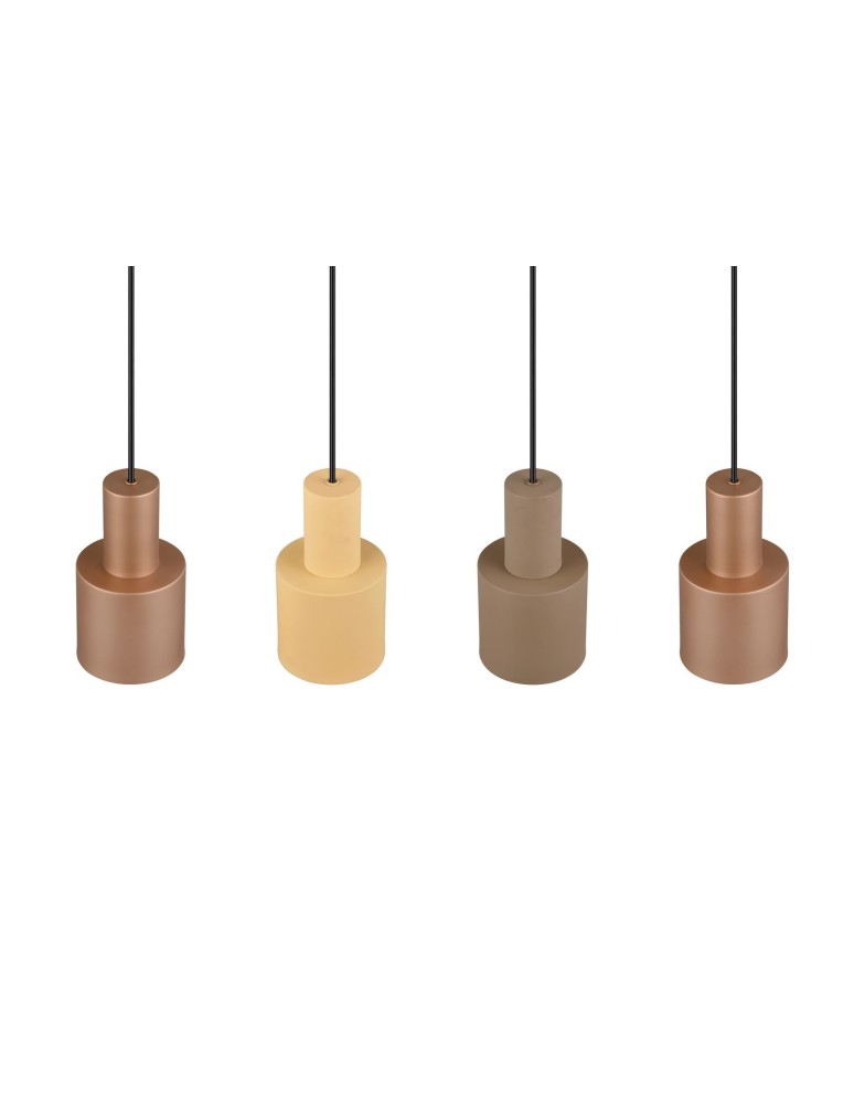 Lampy wiszące na listwie - Trio AGUDO Wisząca Nowoczesna 4xE27 max 40W Multikolor 319400417 - product kolory-swiatla.pl 3