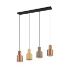 Lampy wiszące na listwie - Trio AGUDO Wisząca Nowoczesna 4xE27 max 40W Multikolor 319400417 - product 5