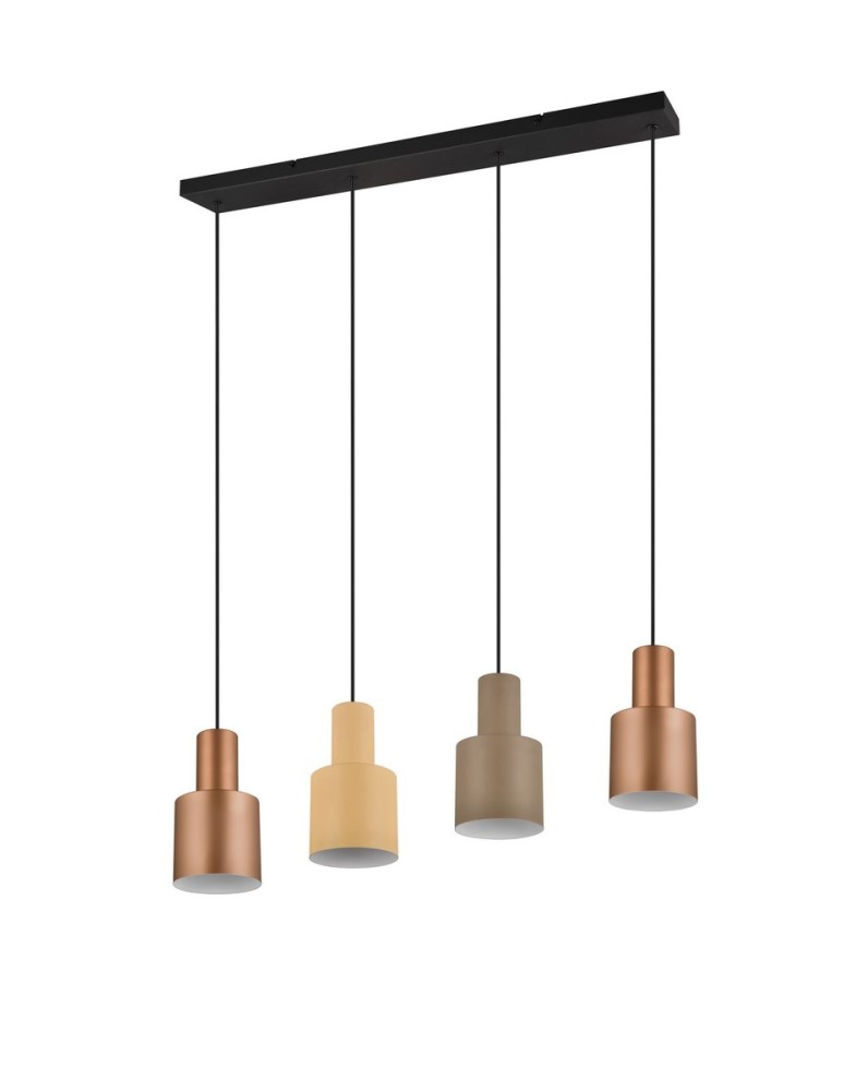 Lampy wiszące na listwie - Trio AGUDO Wisząca Nowoczesna 4xE27 max 40W Multikolor 319400417 - product kolory-swiatla.pl 5