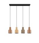 Lampy wiszące na listwie - Trio AGUDO Wisząca Nowoczesna 4xE27 max 40W Multikolor 319400417 - product 6