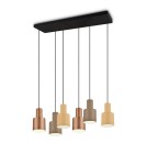 Lampy wiszące na listwie - Trio AGUDO Wisząca Nowoczesna 6xE27 max 40W Multikolor 319400617 - produkt 1