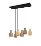 Lampy wiszące na listwie - Trio AGUDO Wisząca Nowoczesna 6xE27 max 40W Multikolor 319400617 - produkt 5