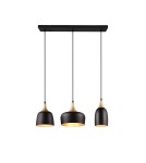 Lampy wiszące na listwie - Trio CHIRAZ Wisząca Nowoczesna 3xE14 max 25W Czarny Mat 310500332 - produkt 2