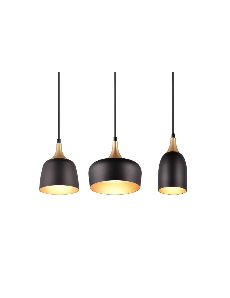 Trio CHIRAZ Wisząca Nowoczesna 3xE14 max 25W Czarny Mat 310500332