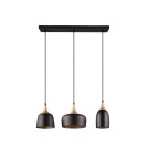Lampy wiszące na listwie - Trio CHIRAZ Wisząca Nowoczesna 3xE14 max 25W Czarny Mat 310500332 - produkt 6