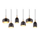 Lampy wiszące na listwie - Trio CHIRAZ Wisząca Nowoczesna 6xE14 max 25W Czarny Mat 310500632 - product 3