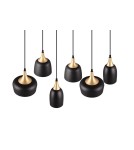Lampy wiszące na listwie - Trio CHIRAZ Wisząca Nowoczesna 6xE14 max 25W Czarny Mat 310500632 - product 4