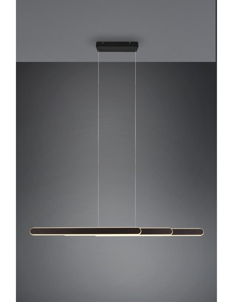 Trio HELIOS Wisząca Nowoczesna 1xLED max 48W 2700-6500K Czarny Mat 343310332