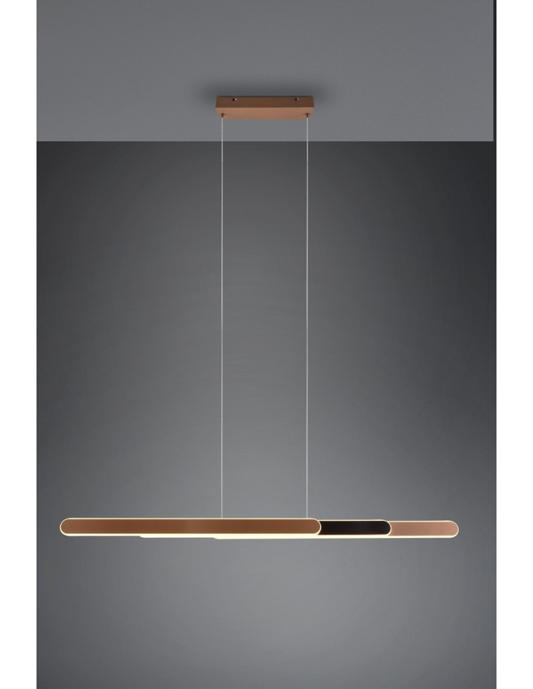 Trio HELIOS Wisząca Nowoczesna 1xLED max 48W 2700-6500K Kawowy 343310365