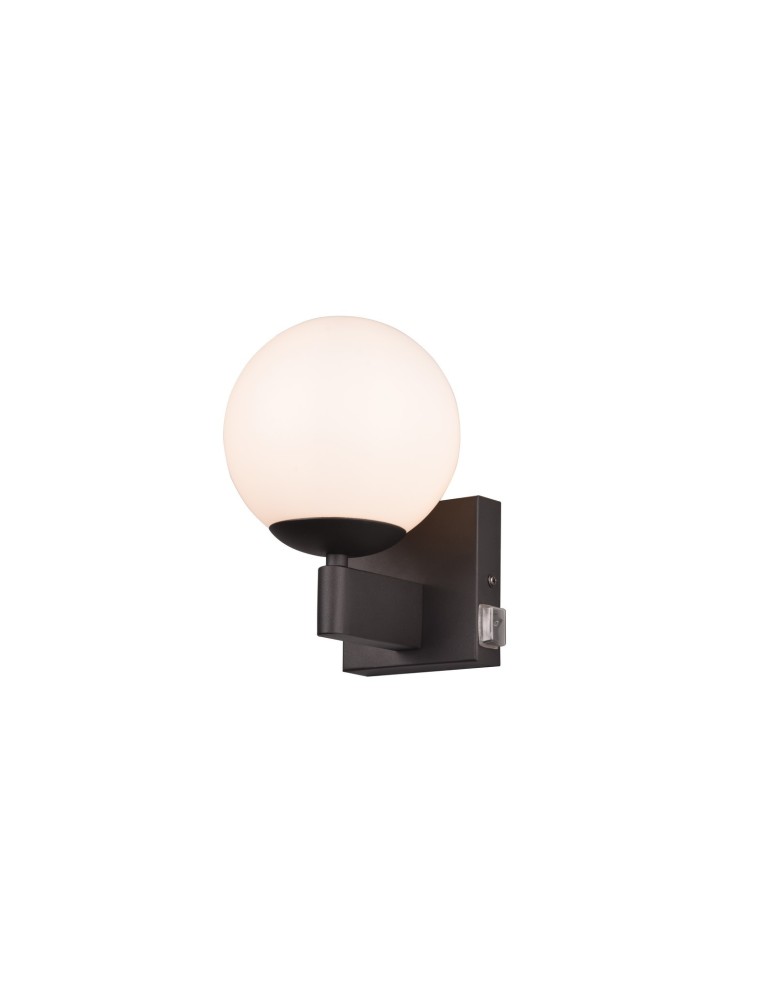 Kinkiety łazienkowe - Trio KULA Ścienna Łazienkowa 1xE14 max 10W Czarny Mat 284270132 - produkt kolory-swiatla.pl 1