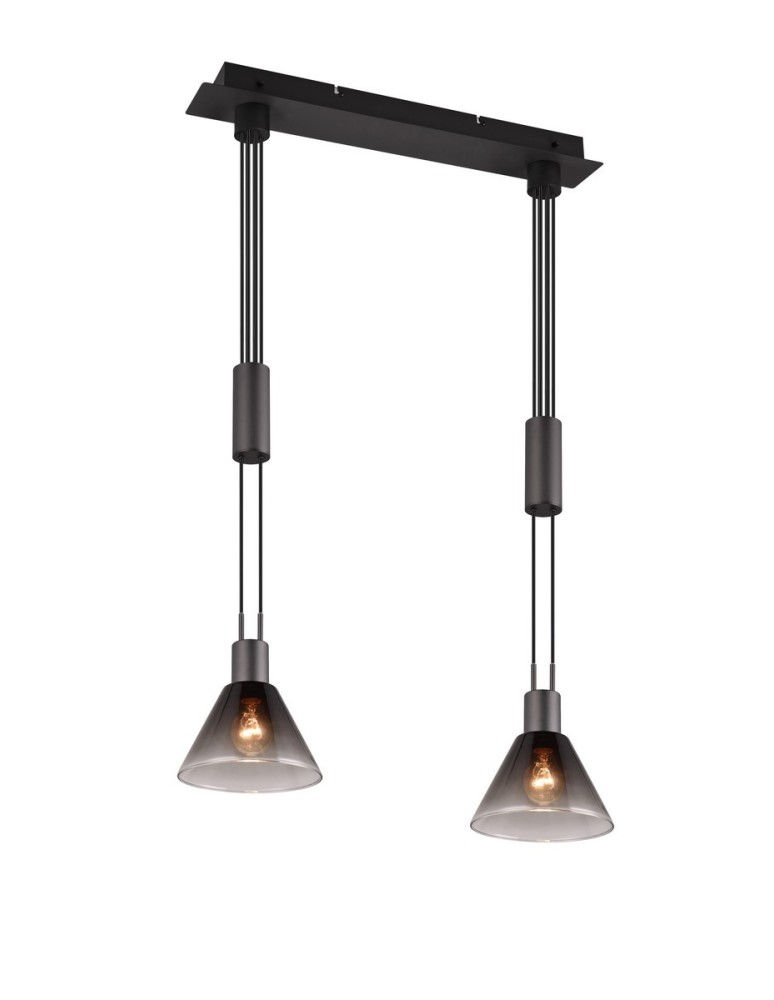 Trio STANLEY Wisząca Nowoczesna 2xE27 max 40W Czarny Mat 319500232