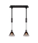 Lampy wiszące na listwie - Trio STANLEY Wisząca Nowoczesna 2xE27 max 40W Czarny Mat 319500232 - produkt 3