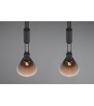Lampy wiszące na listwie - Trio STANLEY Wisząca Nowoczesna 2xE27 max 40W Czarny Mat 319500232 - produkt 5