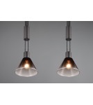 Lampy wiszące na listwie - Trio STANLEY Wisząca Nowoczesna 2xE27 max 40W Czarny Mat 319500232 - produkt 7