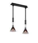 Lampy wiszące na listwie - Trio STANLEY Wisząca Nowoczesna 2xE27 max 40W Czarny Mat 319500232 - produkt 8