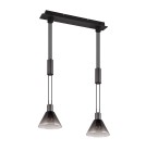 Lampy wiszące na listwie - Trio STANLEY Wisząca Nowoczesna 2xE27 max 40W Czarny Mat 319500232 - produkt 9