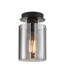 Lampy sufitowe szklane - Italux Sardo Reflektor/Spot Czarny 1xE27 40W SPL-5581-1SC-BK-SG - product 1