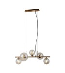 Lampy wiszące nad wyspę - Italux Canello Wisząca Mosiądz miodowy 5xG9 5W PND-406007-5-HBR - product 1