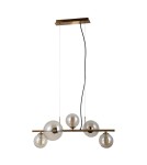 Lampy wiszące nad wyspę - Italux Canello Wisząca Mosiądz miodowy 5xG9 5W PND-406007-5-HBR - product 2