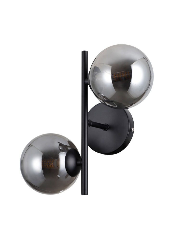 Kinkiety kule - Italux Erimida Kinkiet Czarny mat 2xG9 5W WL-2244-2-BL - product kolory-swiatla.pl 2