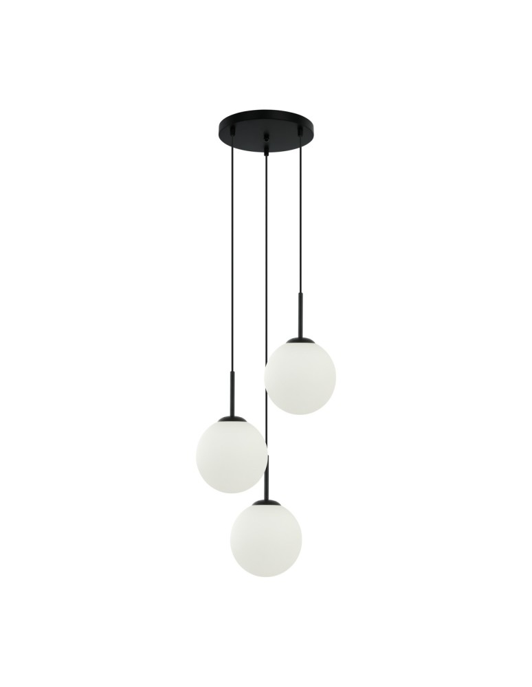 Lampy wiszące potrójne - Italux Deore Wisząca Czarny 3xE27 40W PND-5578-3S-BK - product kolory-swiatla.pl 2