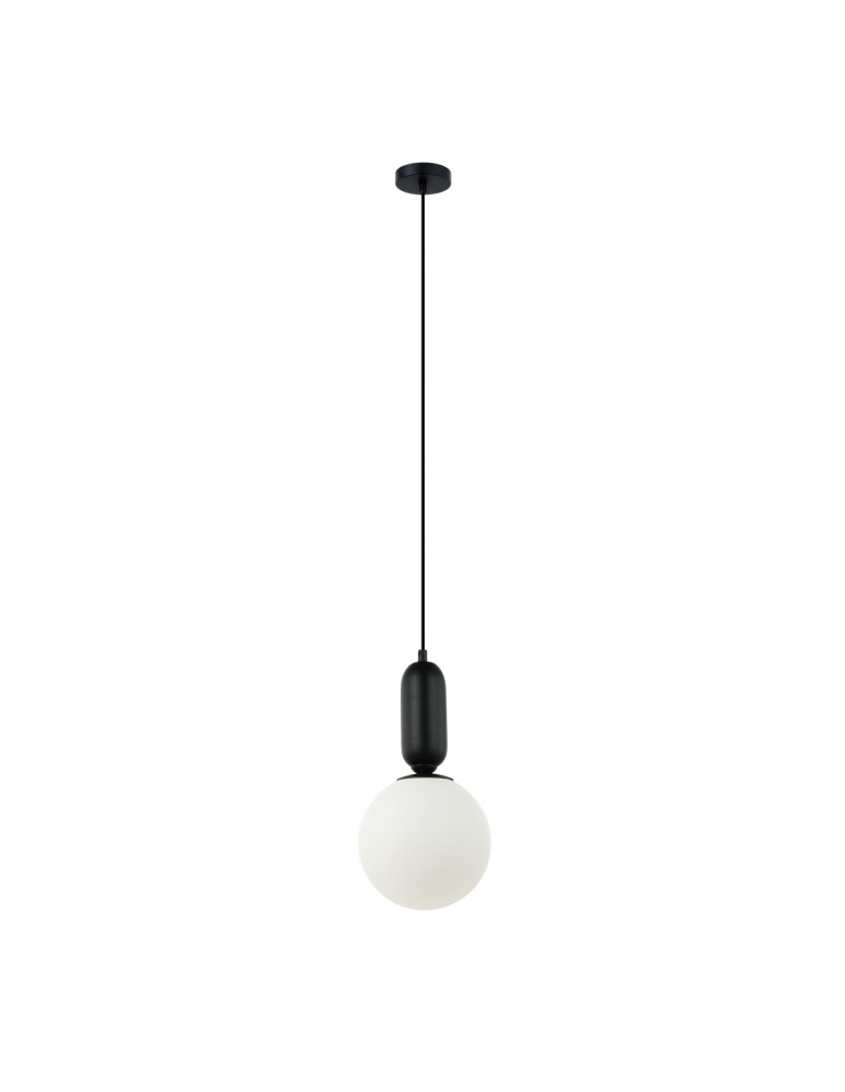 Lampy wiszące kule - Italux Aldeva Wisząca Czarny 1xE27 40W PND-02340-1M-BK - product kolory-swiatla.pl 2
