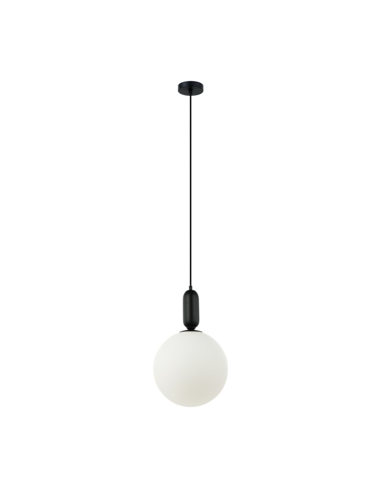 Lampy wiszące kule - Italux Aldeva Wisząca Czarny 1xE27 40W PND-02340-1L-BK - product kolory-swiatla.pl 2