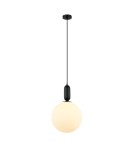 Lampy wiszące kule - Italux Aldeva Wisząca Czarny 1xE27 40W PND-02340-1L-BK - product 1