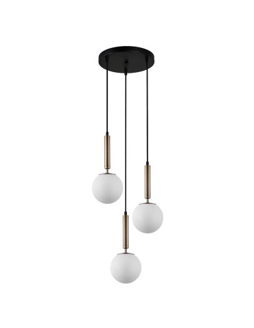 Italux Ravena Wisząca Mosiężny 3xE27 10W PND-2324-3A GD+OPAL