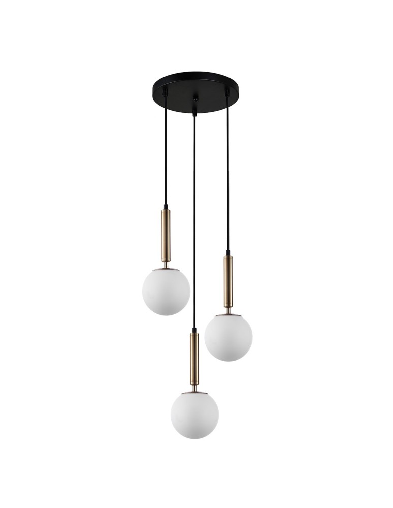 Italux Ravena Wisząca Mosiężny 3xE27 10W PND-2324-3A GD+OPAL