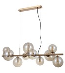 Lampy wiszące nad wyspę - Italux Canello Wisząca Mosiądz miodowy 10xG9 5W PND-406007-10-HBR - product 2