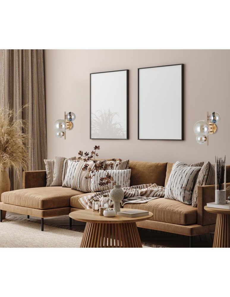 Kinkiety kule - Italux Canello Kinkiet Mosiądz miodowy 3xG9 5W WL-406007-3-HBR - product kolory-swiatla.pl 3