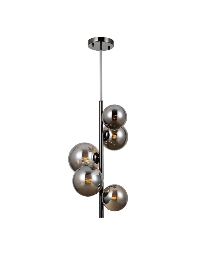 Italux Canello Wisząca Czarny chrom 5xG9 5W PND-406007-V5A-BCR