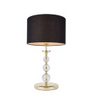 Lampy stołowe z abażurem - Zuma Line Rea II Lampa Stołowa Złoto-Czarna/Gold-Black RLT93163-1GB - product 1