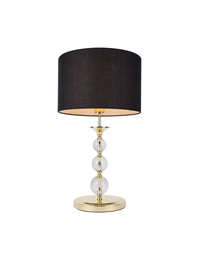 Lampy stołowe z abażurem - Zuma Line Rea II Lampa Stołowa Złoto-Czarna/Gold-Black RLT93163-1GB - produkt kolory-swiatla.pl 1