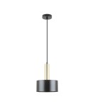 Lampy wiszące industrialne - Zuma Line Leo Lampa Wisząca A8133 czarny mat - product 1