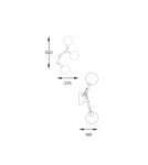 Kinkiety nowoczesne - Zuma Line Deimos Kinkiet  W0462-02F-U8AC złoty mat - product 2