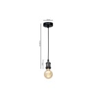 Milagro Lampa wisząca EDISON Czarny 1xE27 MLP6515 Milagro Lampa wisząca EDISON Czarny 1xE27 MLP6515