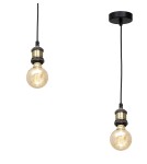 Milagro Lampa wisząca EDISON Czarny/MOSIĄDZ 1xE27 MLP6516 Milagro Lampa wisząca EDISON Czarny/MOSIĄDZ 1xE27 MLP6516