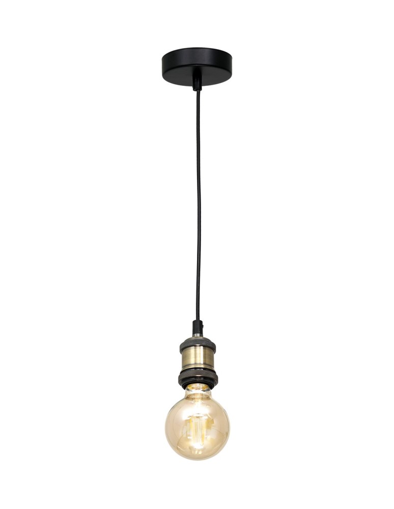 Milagro Lampa wisząca EDISON Czarny/MOSIĄDZ 1xE27 MLP6516 Milagro Lampa wisząca EDISON Czarny/MOSIĄDZ 1xE27 MLP6516